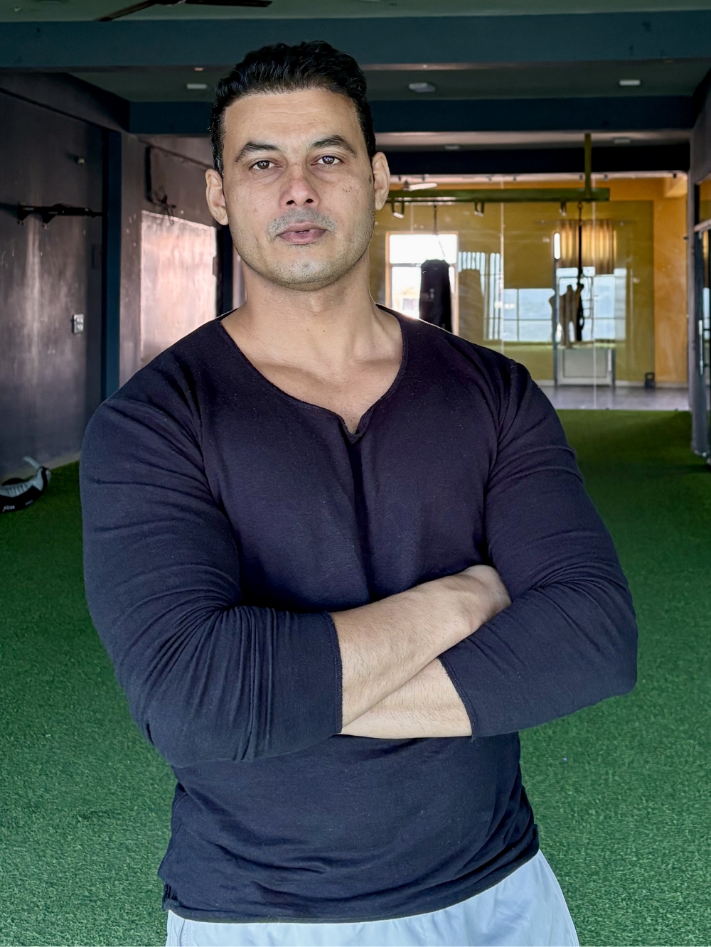 Focused personal training session